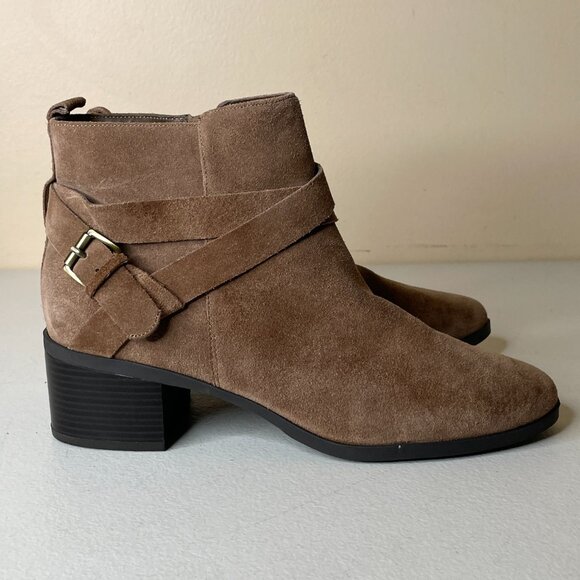 Anne Klein Javen Suede Leather Booties Size 9.5 - Picture 4 of 15